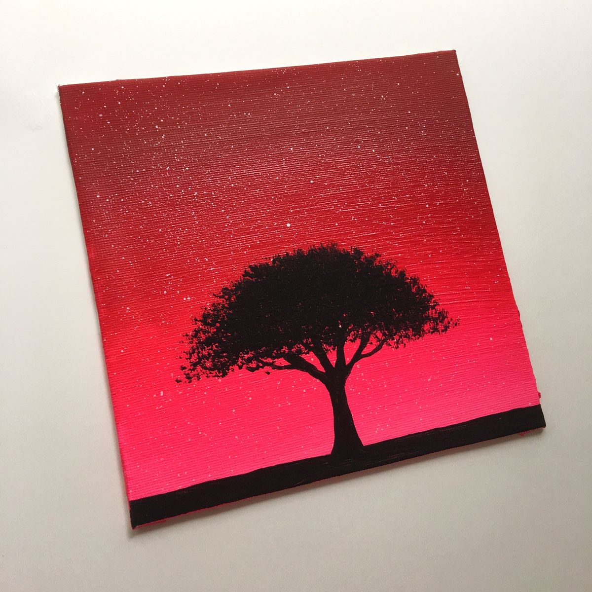 Crimson Silence - Original Acrylic Painting