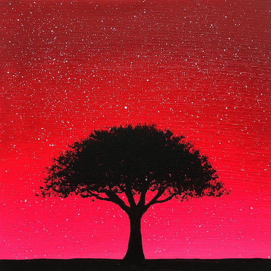 Crimson Silence - Original Acrylic Painting