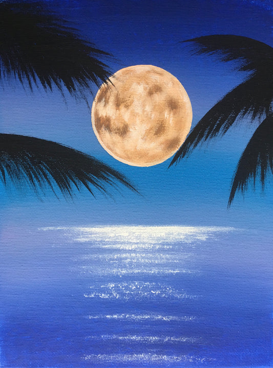 Moonlit Tropical Night - Print