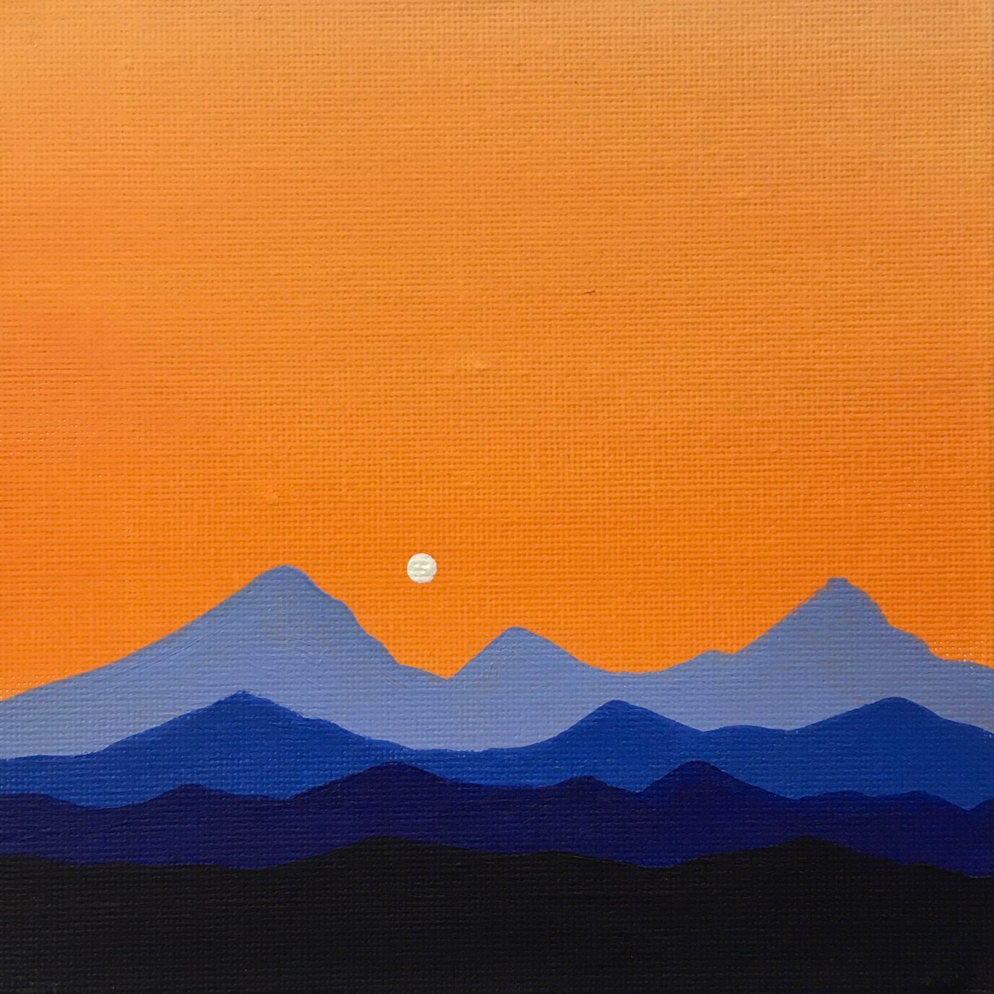 Full Moon & Mountains - Print