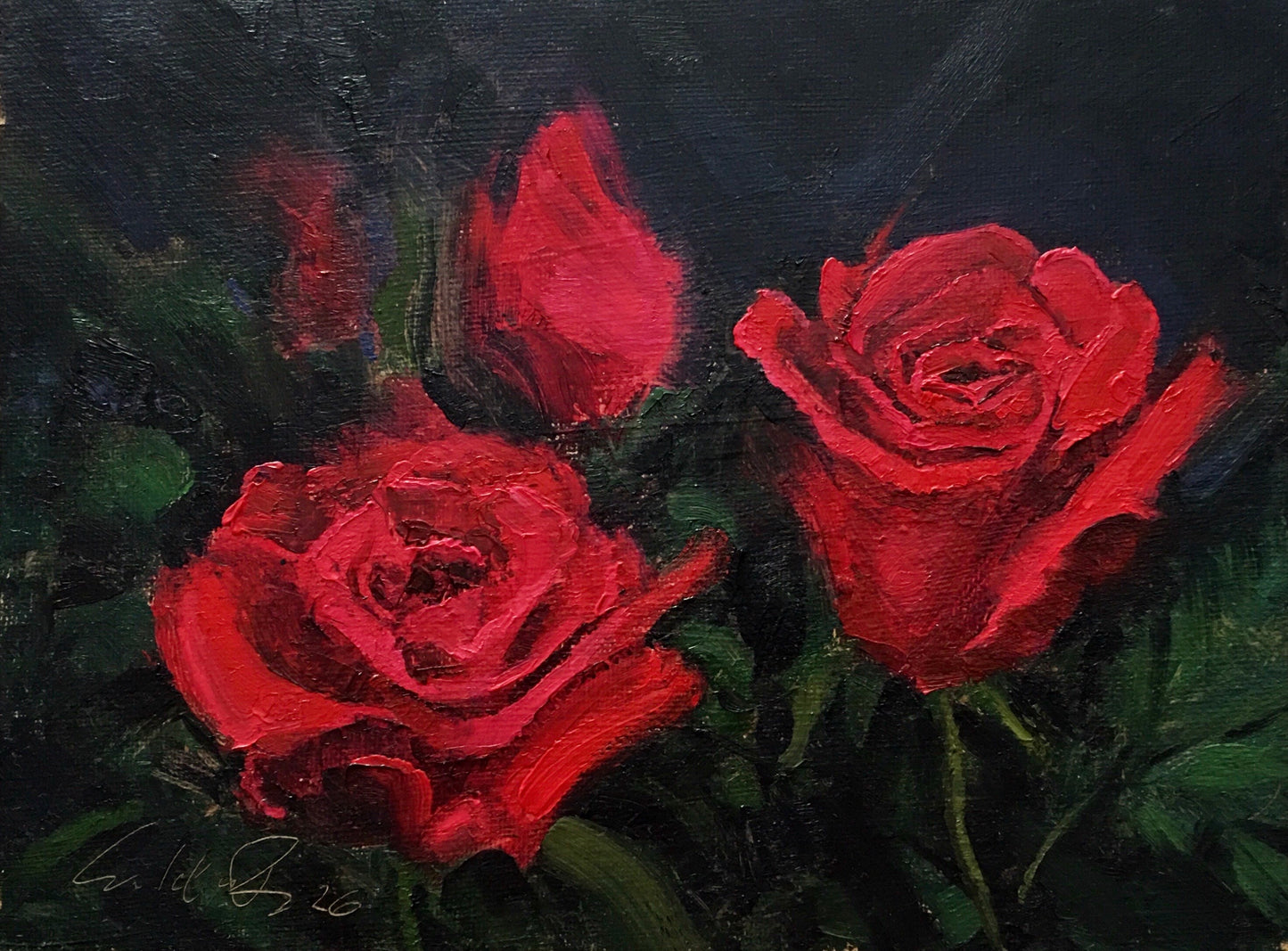 Red Roses - Original Oil Painting