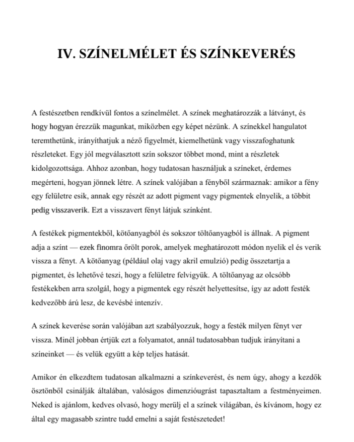 Kezdő Festők Kézikönyve - E-book