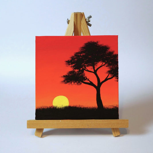 African Sunset - Original Acrylic Painting