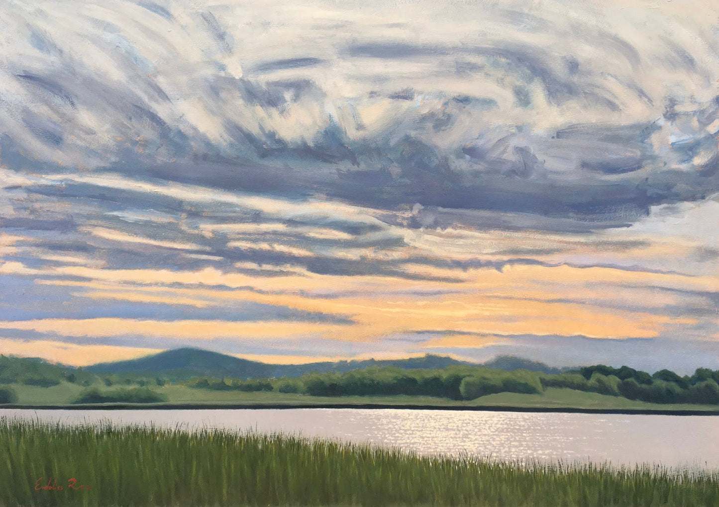 Sunset in Tihany - Signed Print